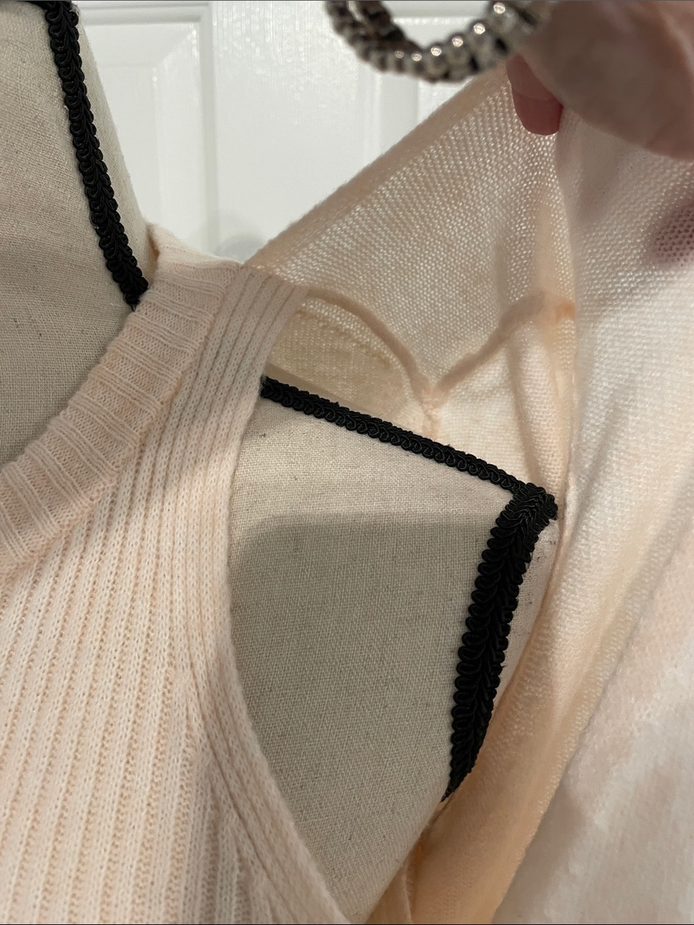 White House Black Market Soft Blush Wrap V-Neck Sweater - Picture 9 of 12